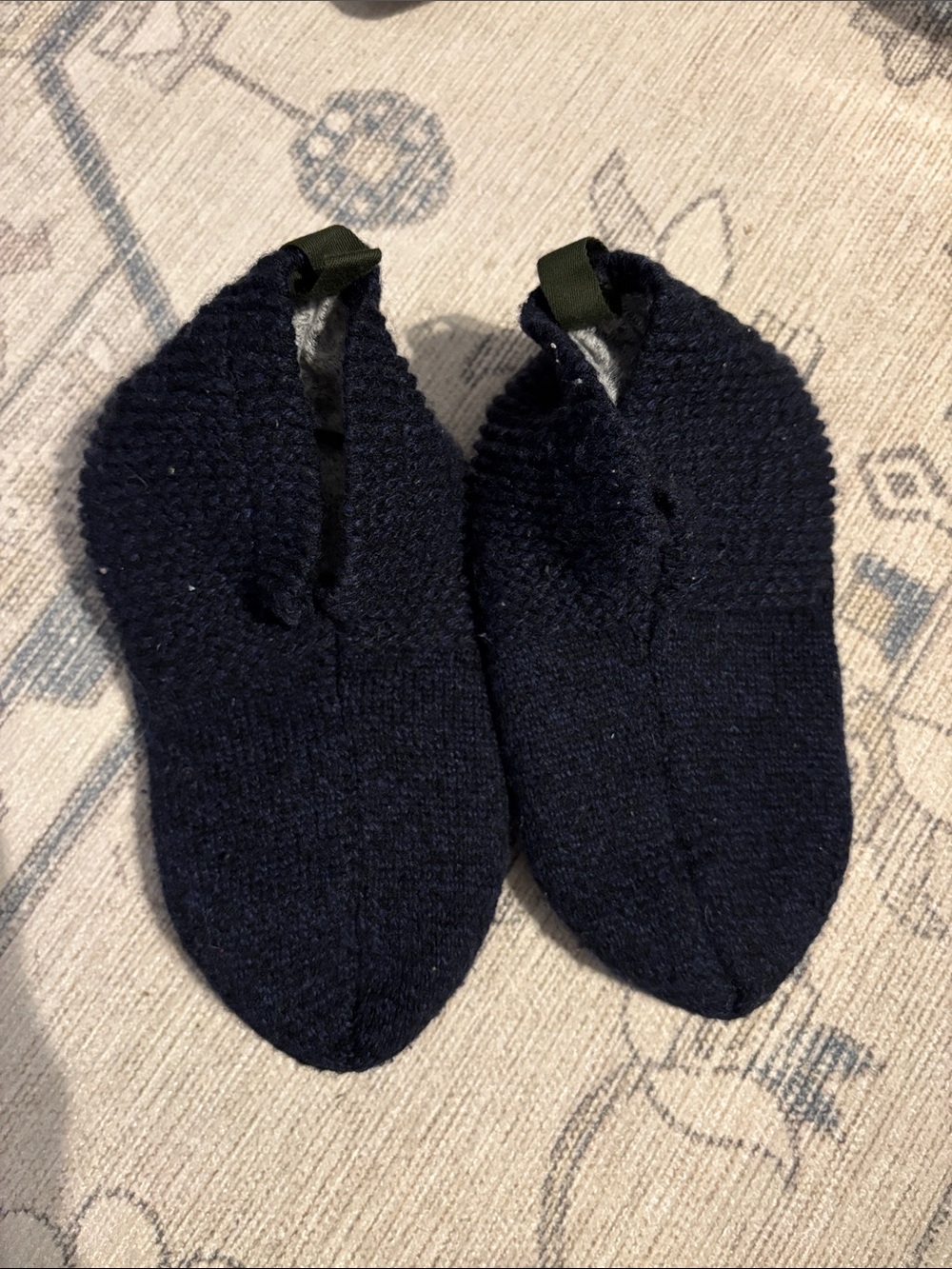 BOMBS Navy Cozy Knit Slip-On Shoes